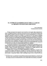El autor en los mundos de ficción: el caso de la metaficción británica reciente 