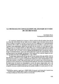 La necesaria ficcionalización del 'Mestiere de vivere' de Cesare Pavese