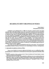 Realidad, ficción y creatividad en Peirce 