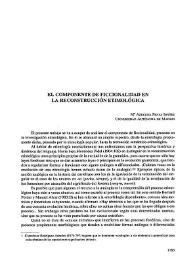 El componente de la ficcionalidad en la reconstrucción etimológica