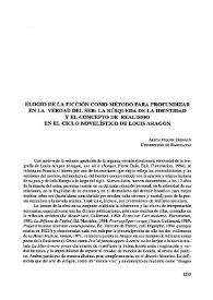 Elogio de la ficción como método para profundizar en la verdad del ser: la búsqueda de la identidad y el concepto de realismo en el ciclo...