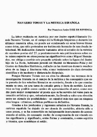 Navarro Tomás y la métrica española