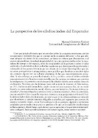 La perspectiva de los súbditos indios del emperador
