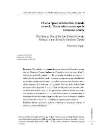 El lado opaco del derecho, tomado en serio. Notas sobre un ensayo de Damiano Canale 