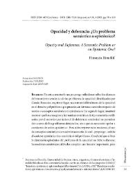 Opacidad y deferencia: ¿Un problema semántico o epistémico? 