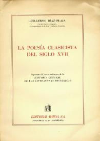 La poesía clasicista del siglo XVII