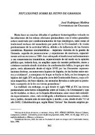 Reflexiones sobre el reino de Granada