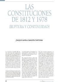 Las constituciones de 1812 y 1978 (ruptura y continuidad