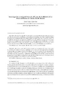 Investigación y exégesis literaria. El caso de la 'Historia de las letras castellanas' de Emilia Pardo Bazán