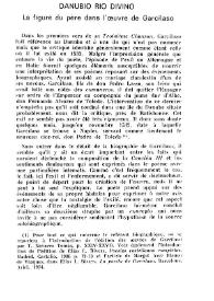 Danubio río divino. La figure du père dans l'œuvre de Garcilaso