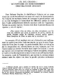 'El del criado' : le fantasme de démembrement chez Baltazar Gracián