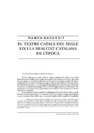 El teatre català del segle XIX i la realitat catalana de l’època