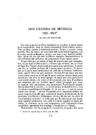Una  càtedra de retòrica (1822-1935) 