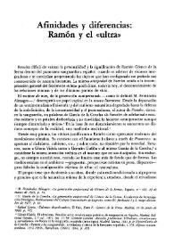 Afinidades y diferencias: Ramón y el 'ultra' 