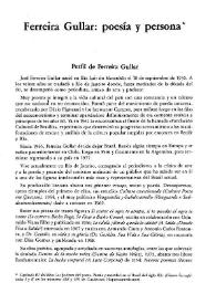 Ferrerira Gullar: poesía y persona