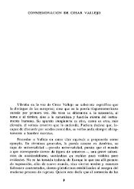 Conmemoración de César Vallejo