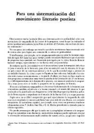 Para una sistematización del movimiento literario postista 