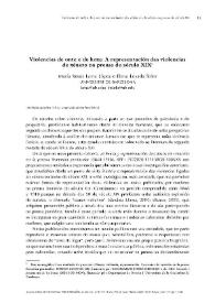 Violencias de onte e de hoxe. A representación das violencias de xénero na prensa do século XIX