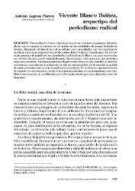 Vicente Blasco Ibáñez, arquetipo del periodismo radical  