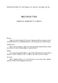 Pregón de feria (Murcia, 2013)