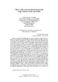 Taras y desventuras de la figura del viejo entremesil de Quevedo  