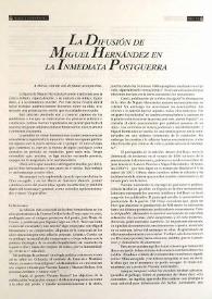 La difusión de Miguel Hernández en la inmediata postguerra
