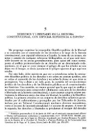 Derechos y libertades en la historia constitucional, con especial referencia a España