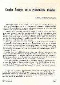 Concha Zardoya, en su problemática realidad