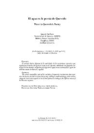 El agua en la poesía de Quevedo 