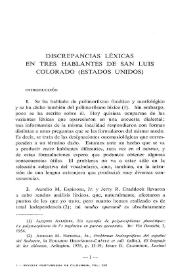 Discrepancias léxicas en tres hablantes de San Luis Colorado (Estados Unidos)