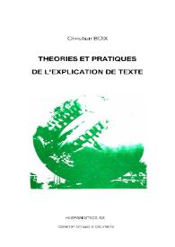 Théories et pratiques de l'explication de texte