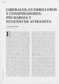 Liberales, guerrilleros y conspiradores: Pío Baroja y Eugenio de Aviraneta