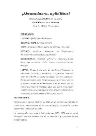 ¡Abracadabra, agibílibus! : (Comedia fantástica en un acto,
dividido en cinco escenas)