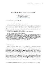 Emilia Pardo Bazán ¿amateur de la ciencia?