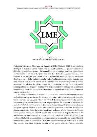 Colección Literatura Marroquí en Español (LME) (Madrid, 2019-  ) [Semblanza]