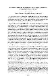 Sor María Ignacia del Niño Jesús y el padre Manuel Sancho de Valls: un epistolario íntimo