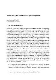 Jacint Verdaguer ante la crítica privada epistolar