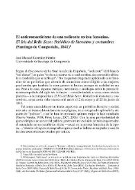 El antirromanticismo de una sedicente revista femenina. El Iris del Bello Sexo: Periódico de literatura y costumbres (Santiago de Compostela, 1841)