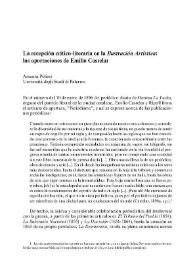 La recepción crítico-literaria en la Ilustración Artística: las aportaciones de Emilio Castelar