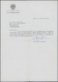 Carta de Luis Sáinz de Medrano a José Carlos Rovira. Madrid, 21 de octubre de 1997