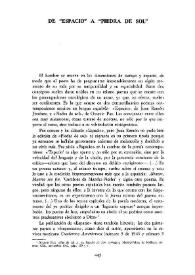 De 'espacio' a 'Piedra de sol'   