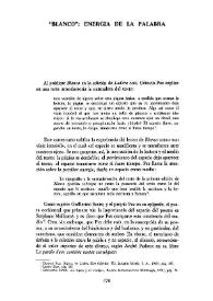 'Blanco': energía de la palabra 