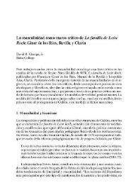 La masculinidad como marco crítico de 'La familia de León
Roch': Giner de los Ríos, Revilla y Clarín