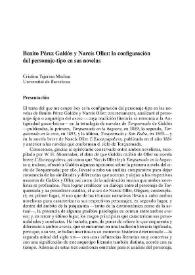 Benito Pérez Galdós y Narcís Oller: la configuración del personaje-tipo en sus novelas