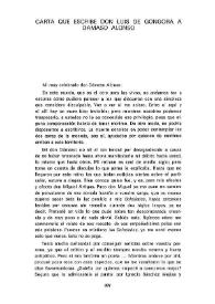 Carta que escribe don Luis de Góngora a Dámaso Alonso