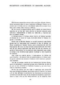 Recuerdos lingüísticos de Dámaso Alonso