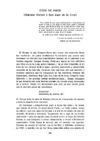 Caza de amor (Dámaso Alonso y San Juan de la Cruz) 