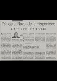 Día de la Raza, de la Hispanidad o de cualquiera sabe