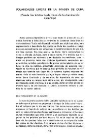 Polaridades líricas de la imagen de Cuba (Desde los inicios hasta fines de la dominación española)