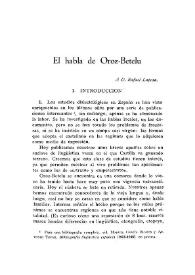 El habla de Oroz-Betelu